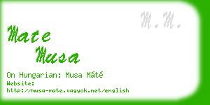 mate musa business card